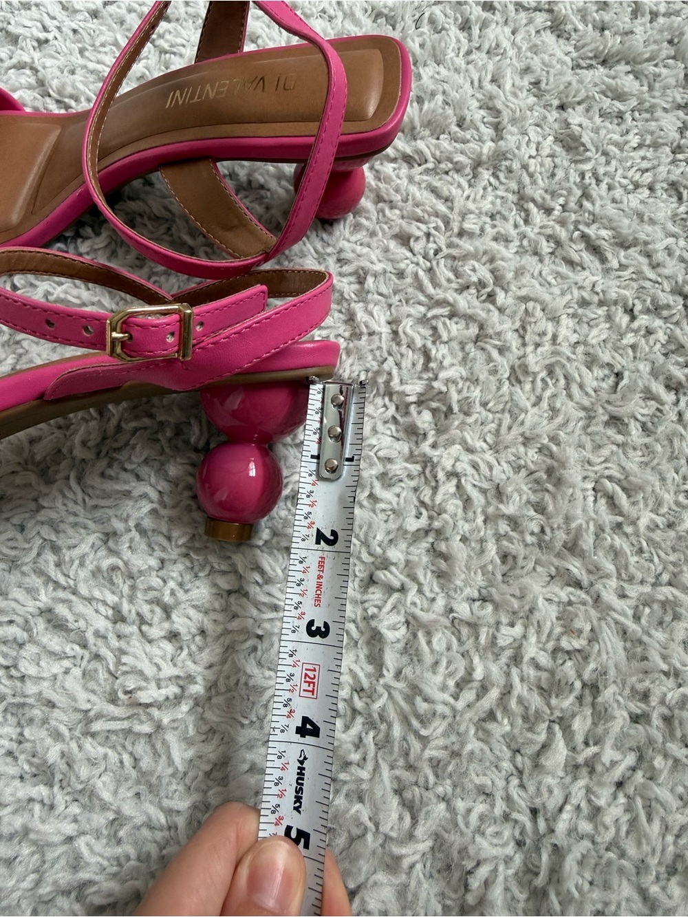 Di Valentini Hot Pink Ball-Heel Sandals Sz 38 - Picture 9 of 10